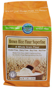Authentic Foods, Gluten Free Brown Rice Flour Superfine - 3 lbs