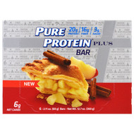 Pure Protein, Plus Bar, Apple Pie, 6 Bars, 2.11 oz (60 g) Each