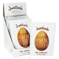 Justins Nut Butter, Classic Almond Butter, All-Natural, 10 Squeeze Packs, 1.15 oz (32 g) Per Pack