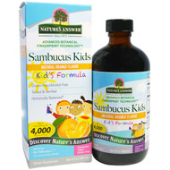 Natures Answer, Sambucus Kids Formula, Natural Orange Flavor, 4,000 mg, 8 fl oz (240 ml)