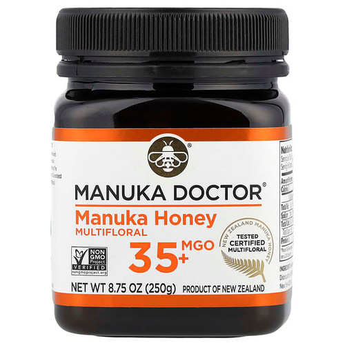 <img alt="Manuka Doctor, Multifloral Manuka Honey, MGO 35+, 8.75 oz (250 g)" title="Manuka Doctor, Multifloral Manuka Honey, MGO 35+, 8.75 oz (250 g),852469004309"