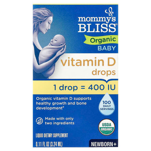 <img alt="Mommys Bliss, Organic Baby, Vitamin D Drops, Newborn +, 0.11 fl oz (3.24 ml)" title="Mommys Bliss, Organic Baby, Vitamin D Drops, Newborn +, 0.11 fl oz (3.24 ml),679234056024"