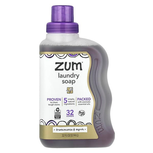 <img alt="ZUM, Laundry Soap, Frankincense & Myrrh, 32 fl oz (0.94 l)" title="ZUM, Laundry Soap, Frankincense & Myrrh, 32 fl oz (0.94 l),663204362208"