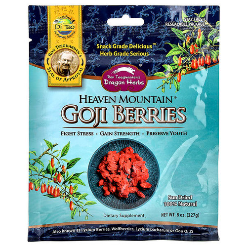 <img alt="Dragon Herbs, Heaven Mountain Goji Berries, 8 oz (227 g)" title="Dragon Herbs, Heaven Mountain Goji Berries, 8 oz (227 g),679372006998"
