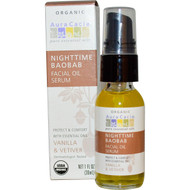Aura Cacia, Organic Deep Rosehip Essentials Facial Oil Serum, Geranium & Clary Sage, 1 fl oz (30 ml)  - 2 PACK