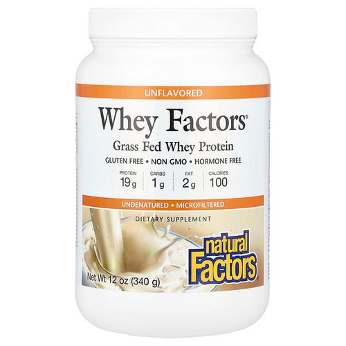 <img alt="Natural Factors, Whey Factors, Grass Fed Whey Protein, Unflavored, 12 oz (340 g)" title="Natural Factors, Whey Factors, Grass Fed Whey Protein, Unflavored, 12 oz (340 g),068958029290"