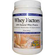 Natural Factors, Whey Factors, 100% Natural Whey Protein, Natural French Vanilla Flavor, 12 oz (340 g)