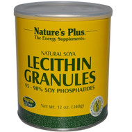 Natures Plus, Lecithin Granules, Natural Soya, 12 oz (340 g)