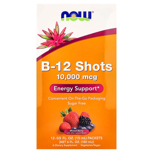 <img alt="NOW Foods, B-12 Shots, Mixed Berry, 12 Packets, 0.5 fl oz (15 ml) Each" title="NOW Foods, B-12 Shots, Mixed Berry, 12 Packets, 0.5 fl oz (15 ml) Each,733739004536"