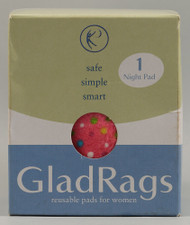 GladRags, Colorful Night Pad, Reusable, For Heavy Flow, 1 Pack (Discontinued Item)