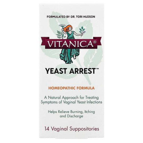 <img alt="Vitanica, Yeast Arrest, 14 Vaginal Suppositories" title="Vitanica, Yeast Arrest, 14 Vaginal Suppositories,708118020056"