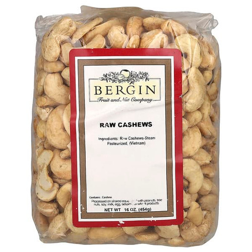 <img alt="Bergin Fruit and Nut Company, Raw Cashews, 16 oz (454 g)" title="Bergin Fruit and Nut Company, Raw Cashews, 16 oz (454 g),020526002333"