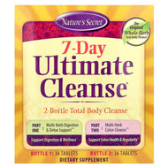 <img alt="Natures Secret, 7-Day Ultimate Cleanse, 2-Part Total-Body Cleanse, 2 Bottles, 36 Tablets Each" title="Natures Secret, 7-Day Ultimate Cleanse, 2-Part Total-Body Cleanse, 2 Bottles, 36 Tablets Each,710363583811"