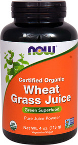 NOW Foods Organic Wheat Grass Juice Powder -- 4 oz