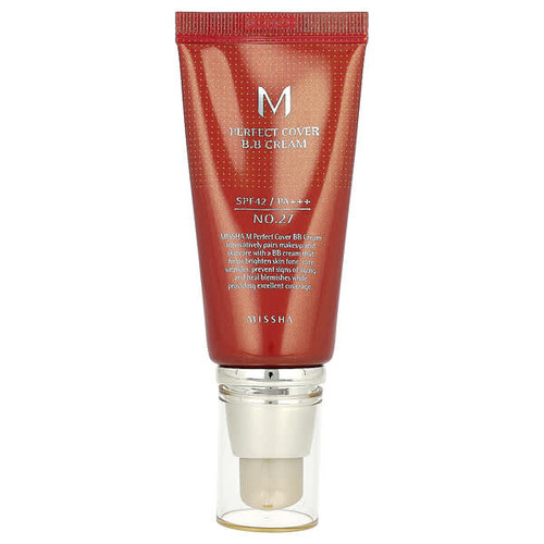 <img alt="Missha, M Perfect Cover B.B Cream, SPF 42 PA+++, No. 27 Honey Beige, 1.7 fl oz (50 ml)" title="Missha, M Perfect Cover B.B Cream, SPF 42 PA+++, No. 27 Honey Beige, 1.7 fl oz (50 ml),8806150614485"