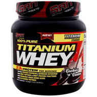 SAN Nutrition, 100% Pure Titanium Whey, Cookies & Cream, 17.5 oz (495.2 g)