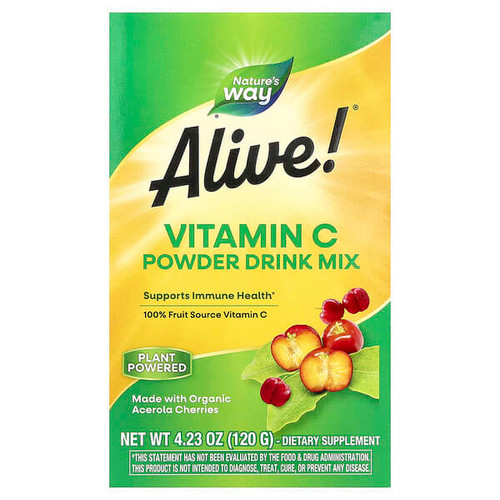 <img alt="Natures Way, Alive Vitamin C Powder Drink Mix, 4.23 oz (120 g)" title="Natures Way, Alive Vitamin C Powder Drink Mix, 4.23 oz (120 g),033674151433"