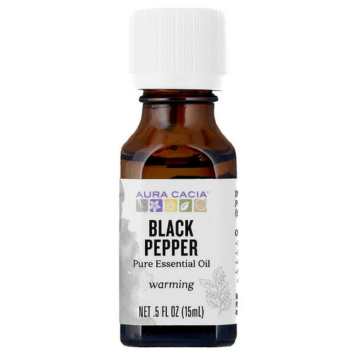<img alt="Aura Cacia, Pure Essential Oil, Black Pepper, 0.5 fl oz (15 ml)" title="Aura Cacia, Pure Essential Oil, Black Pepper, 0.5 fl oz (15 ml),051381912208"