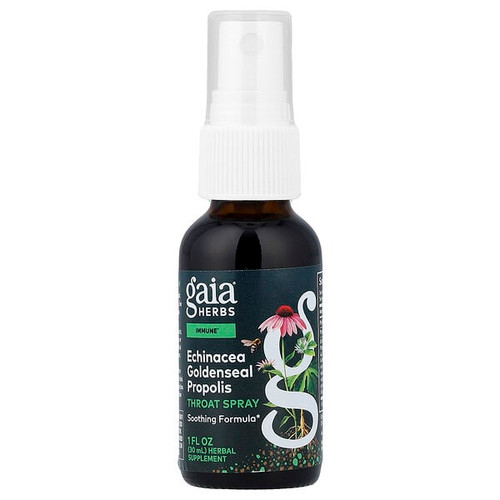 <img alt="Gaia Herbs, Throat Spray, Echinacea Goldenseal Propolis, 1 fl oz (30 ml)" title="Gaia Herbs, Throat Spray, Echinacea Goldenseal Propolis, 1 fl oz (30 ml),751063361408"