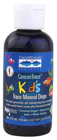 Trace Minerals Research ConcenTrace Kids Trace Mineral Drops Strawberry -- 4 fl oz