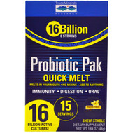Trace Minerals Research, Probiotic Pak, Quick Melt, Vanilla, 15 Stick Packs, 1.69 oz (48 g)