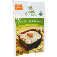 Simply Organic, Chipotle Black Bean Dip Mix, 12 Packets, 1.13 oz (32 g) Each