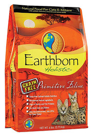 Earthborn Holistic Primitive Feline Natural Dry Food for Cats & Kittens Grain Free - 5 lbs