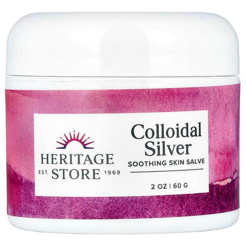 <img alt="Heritage Store, Colloidal Silver Salve, 2 oz (60 g)" title="Heritage Store, Colloidal Silver Salve, 2 oz (60 g),076970414468"