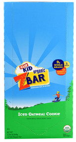 Clif Kid Organic ZBar Iced Oatmeal Cookie -- 18 Bars