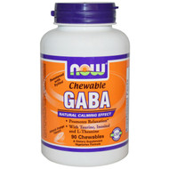 Now Foods, Chewable GABA, Natural Orange Flavor, 90 Chewables