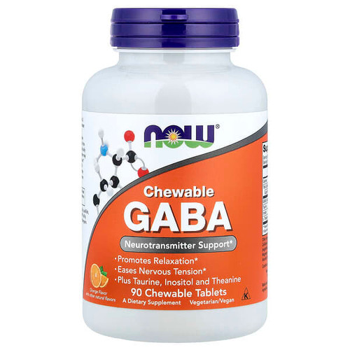 <img alt="NOW Foods, Chewable GABA, Orange, 90 Chewable Tablets" title="NOW Foods, Chewable GABA, Orange, 90 Chewable Tablets,733739000828"
