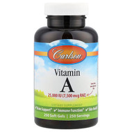 <img alt="Carlson, Vitamin A, 7,500 mcg RAE (25,000 IU), 250 Soft Gels" title="Carlson, Vitamin A, 7,500 mcg RAE (25,000 IU), 250 Soft Gels,088395011320"