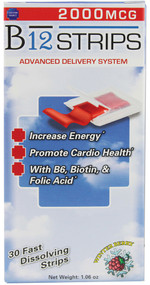 Essential Source B12 Strips Fast Dissolving Strips Winter Berry - 2000 mcg - 30 Strips