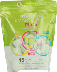 Method, Smarty Dish Plus Dishwasher Detergent Packs Lemon Mint - 45 Packs
