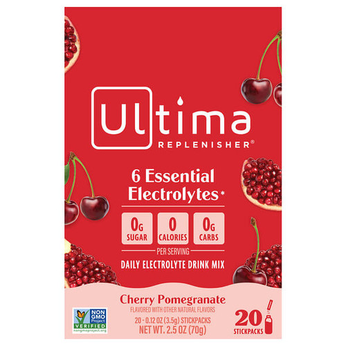 <img alt="Ultima Replenisher, Electrolyte Mix, Cherry Pomegranate, 20 StickPacks, 0.12 oz (3.4 g) Each" title="Ultima Replenisher, Electrolyte Mix, Cherry Pomegranate, 20 StickPacks, 0.12 oz (3.4 g) Each,853218000214"