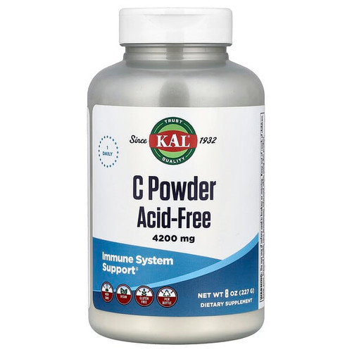 <img alt="KAL, C Powder, Acid-Free, 8 oz (227 g)" title="KAL, C Powder, Acid-Free, 8 oz (227 g),021245567264"