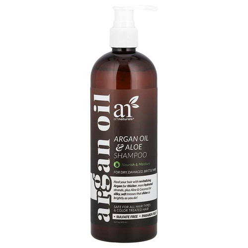 <img alt="artnaturals, Argan Oil & Aloe Shampoo, For Dry, Damaged, Brittle Hair, 16 fl oz (473 ml)" title="artnaturals, Argan Oil & Aloe Shampoo, For Dry, Damaged, Brittle Hair, 16 fl oz (473 ml),816820020711"