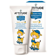 ATTITUDE, Little Ones, Face & Body Cream, Night, Calendula, 2.6 oz (75 g)