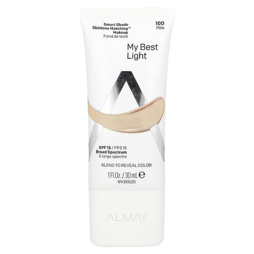 <img alt="Almay, Smart Shade, Skintone Matching Makeup, SPF 15, 100 My Best Light, 1 fl oz (30 ml)" title="Almay, Smart Shade, Skintone Matching Makeup, SPF 15, 100 My Best Light, 1 fl oz (30 ml),309975603019"
