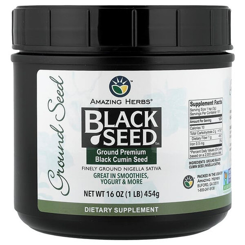 <img alt="Amazing Herbs, Black Seed, Ground Premium Black Cumin Seed, 1 lb (454 g)" title="Amazing Herbs, Black Seed, Ground Premium Black Cumin Seed, 1 lb (454 g),665231862164"