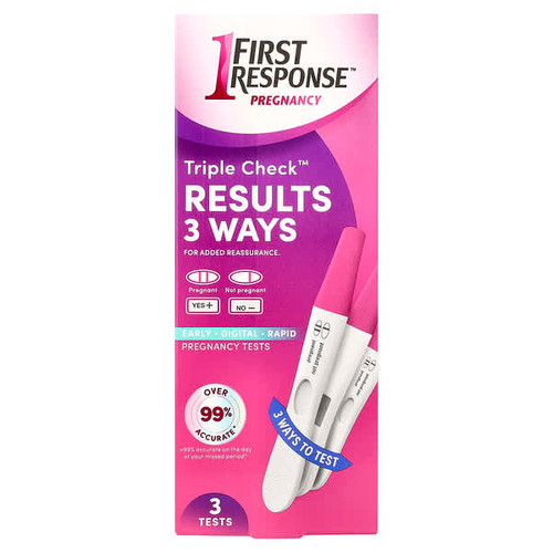<img alt="First Response, Triple Check Pregnancy Tests, 3 Tests" title="First Response, Triple Check Pregnancy Tests, 3 Tests,022600020202"