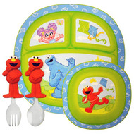 Munchkin, Sesame Street Toddler Dining Set, 4 Piece Set