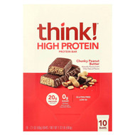 <img alt="Think , High Protein Bars, Chunky Peanut Butter, 10 Bars, 2.1 oz (60 g) Each" title="Think , High Protein Bars, Chunky Peanut Butter, 10 Bars, 2.1 oz (60 g) Each,753656701486"