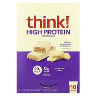 <img alt="Think , High Protein Bars, White Chocolate, 10 Bars, 2.1 oz (60 g) Each" title="Think , High Protein Bars, White Chocolate, 10 Bars, 2.1 oz (60 g) Each,753656706368"