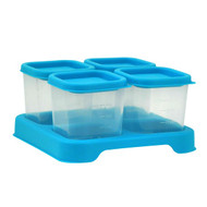 i play Inc., Green Sprouts, Fresh Baby Food, Glass Cubes, Aqua , 4 Pack, 4 oz (118 ml) Each