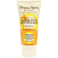 Original Sprout Inc, Face and Body SPF 27 Sunscreen, Non Greasy, 3 fl oz (90 ml)