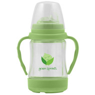 Green Sprouts Baby Glass Sip & Straw 4 oz Light Lime -- 1 Cup