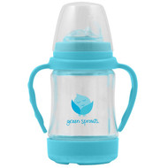 Green Sprouts Baby Glass Sip & Straw 4 oz Aqua -- 1 Cup