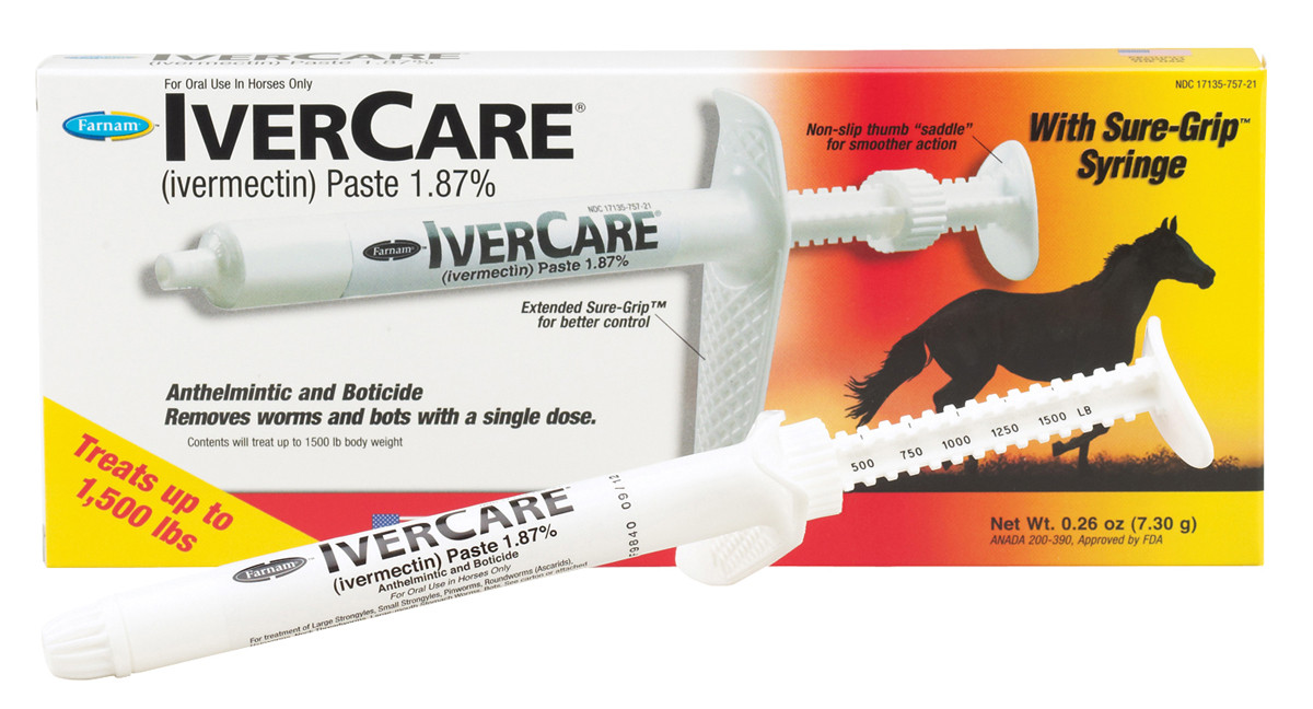 IverCare Paste SureGrip Tube Horse Wormer DENNARDS