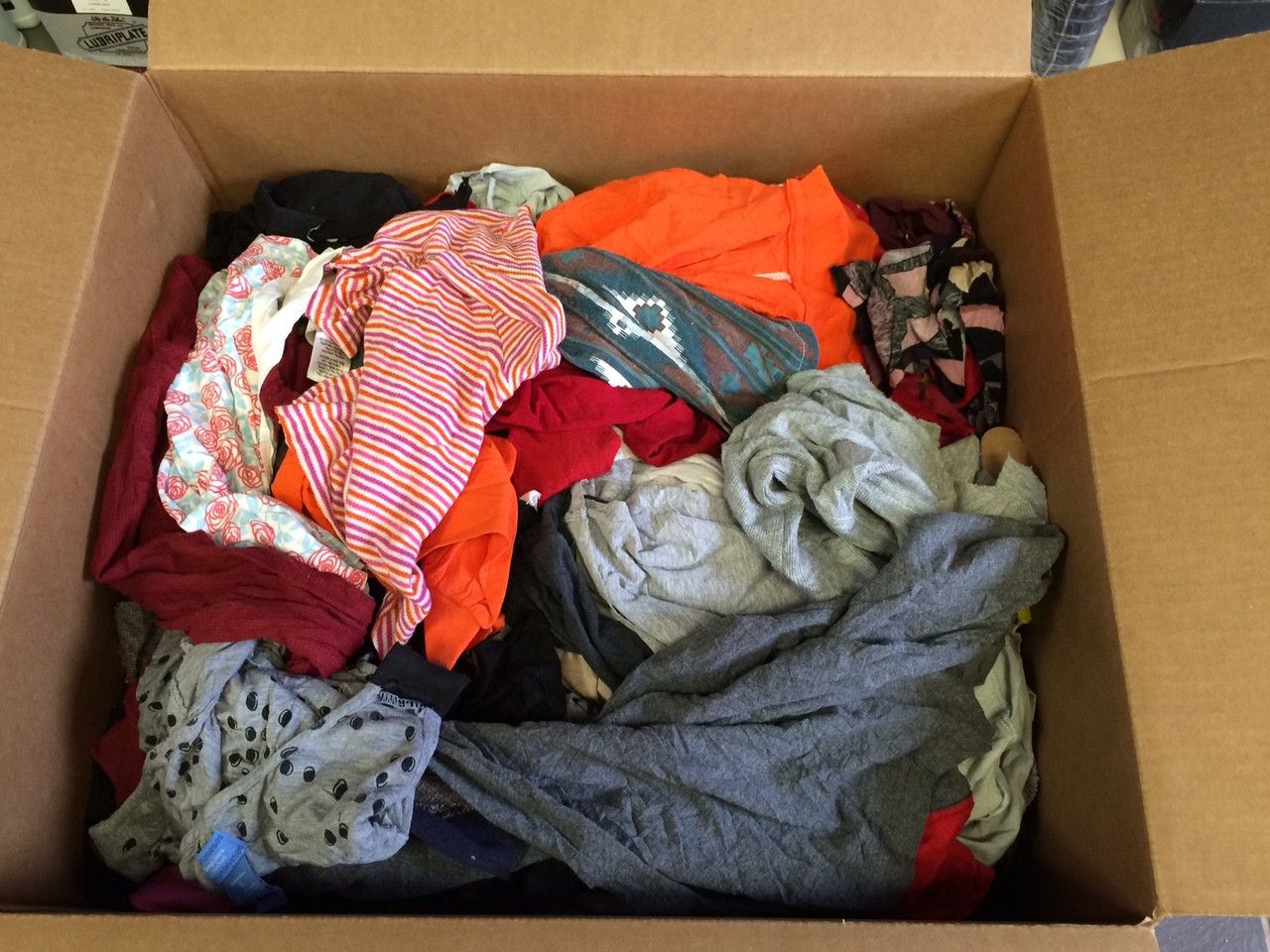 Rags, 50Pounds Wiping Rags, Reclaimed Color Jersey Knit